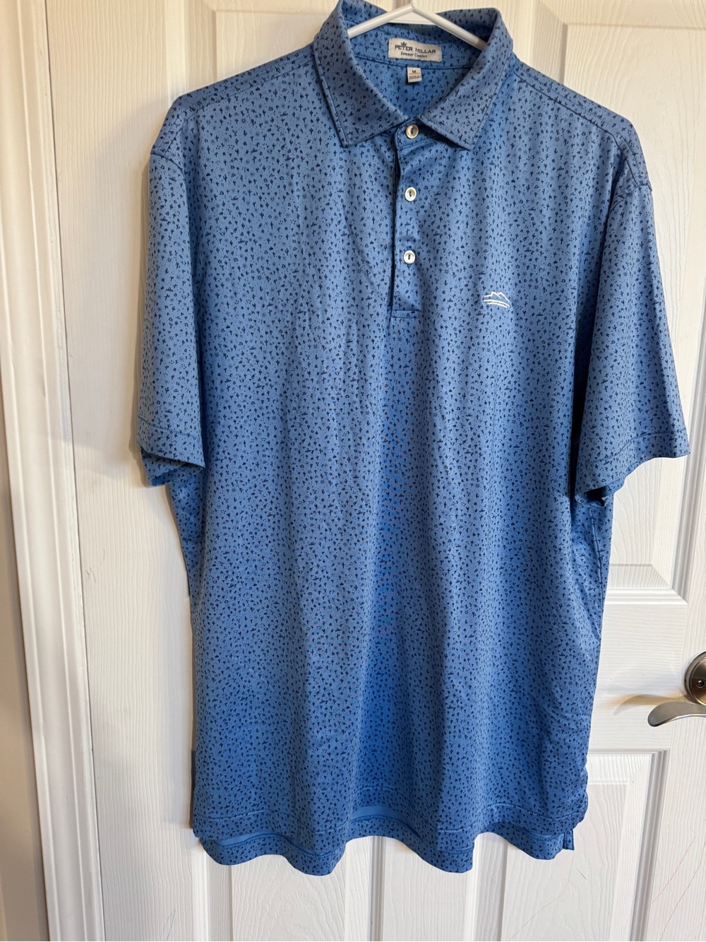 Peter Millar Summer Comfort Blue Polo Shirt size M